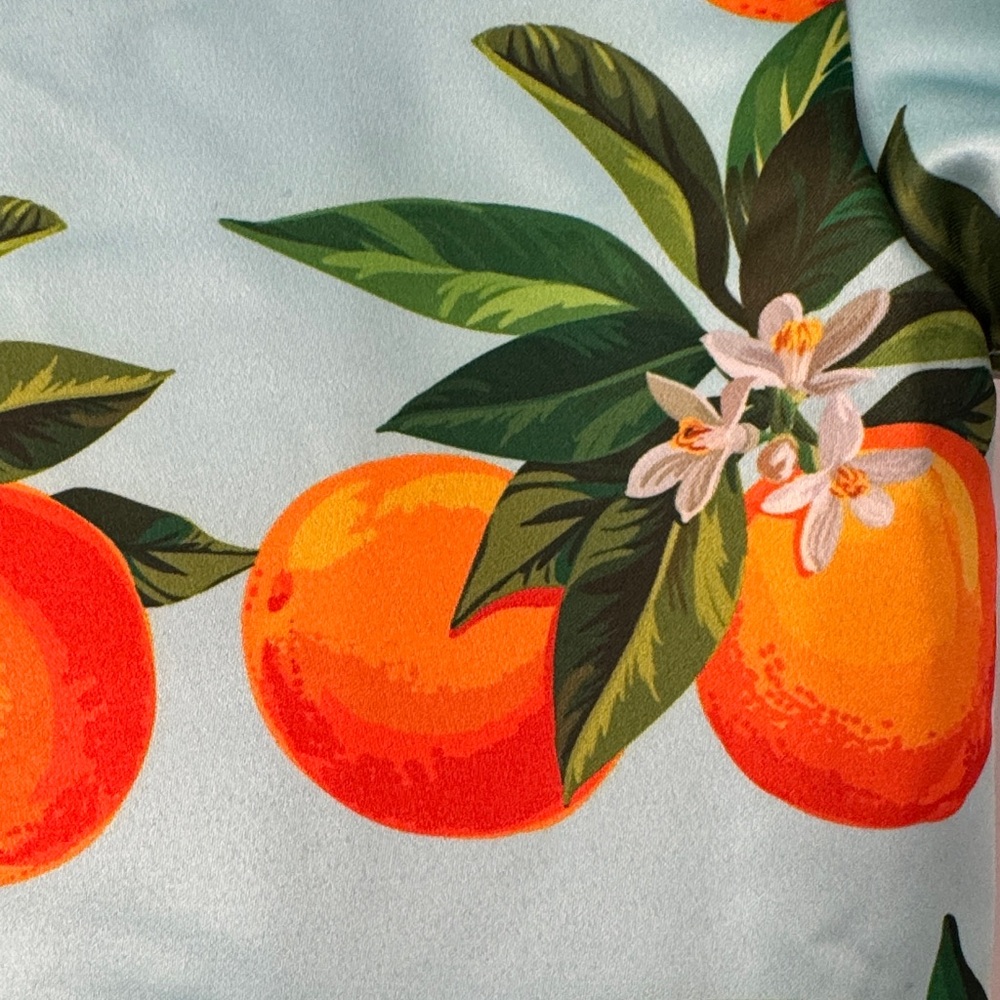Vibrant Orange Print Dress - Picture 5 of 6